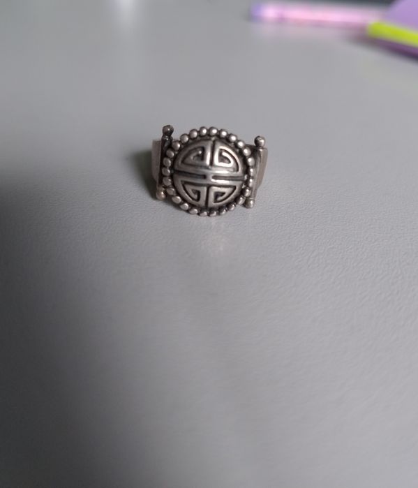 Кольцо печатка серебро