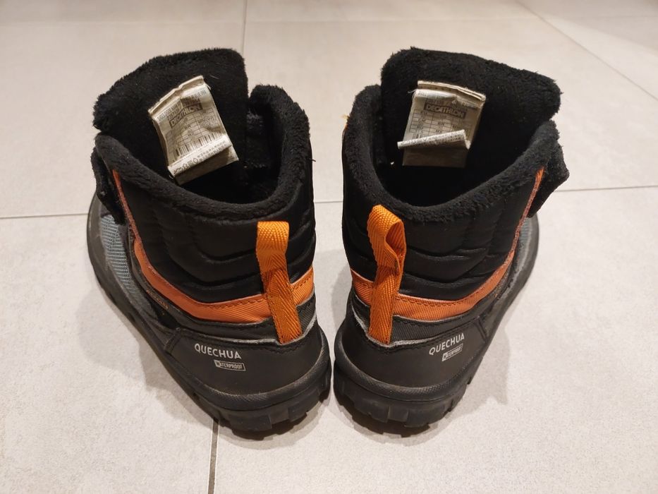 Buty zimowe turystyczne dla dzieci Quechua SH500 Warm wodoodporne r.32