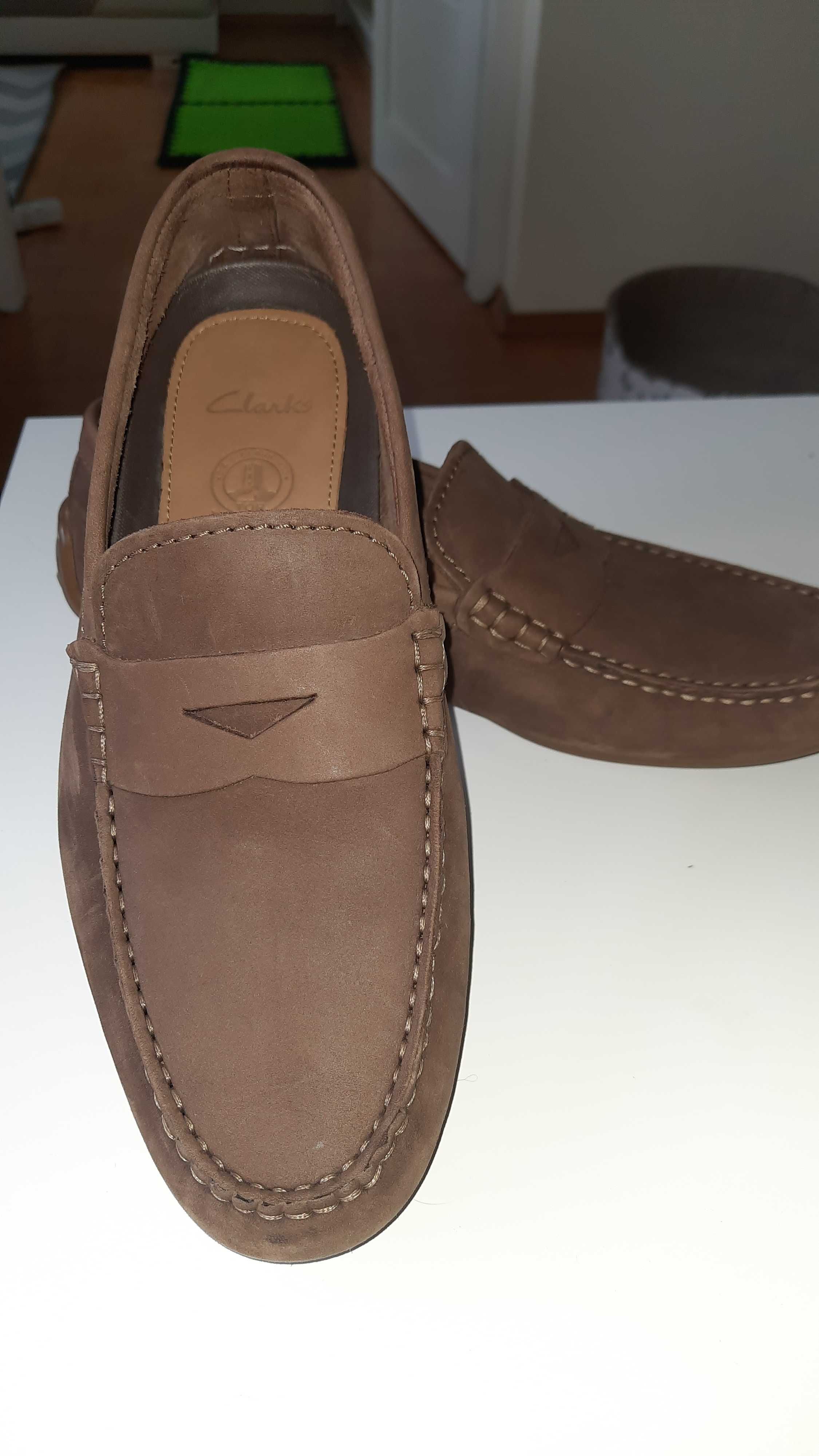 Buty skórzane mokasyny Clarks r42,5