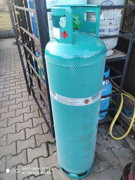 Gaz propan butla 33kg wymiana gaz grzewczy