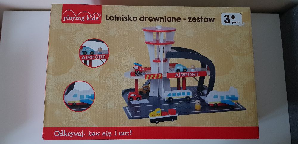 Nowe lotnisko drewniane zestaw zabawka edukacyjna