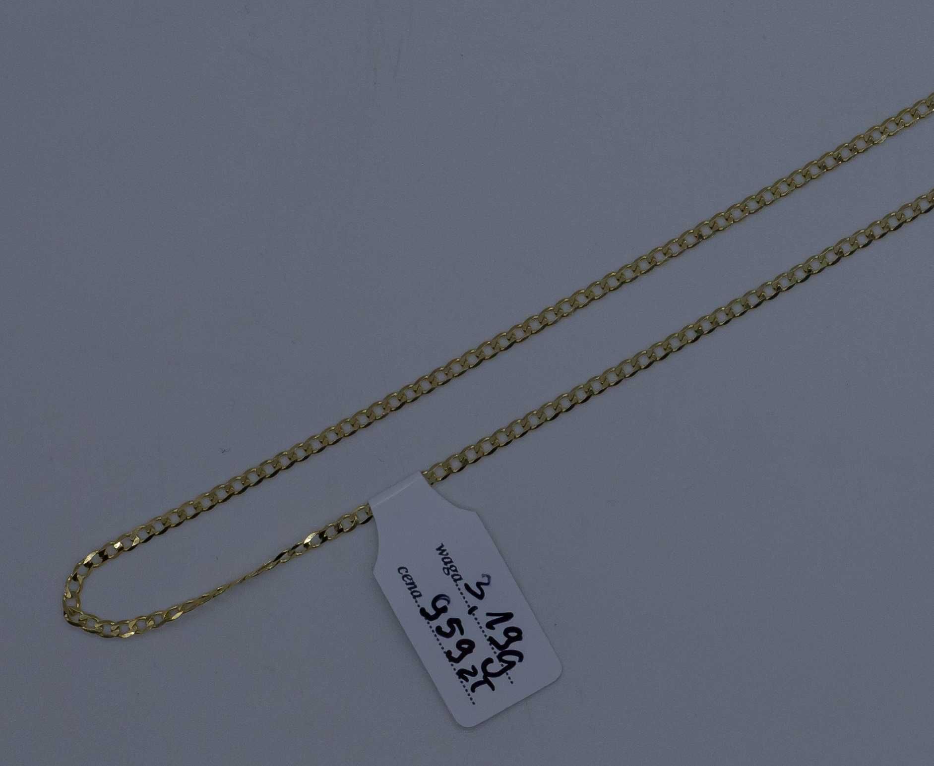 złoty łańcuszek 585 14K 3,19 gram 55cm Pancerka Nowa PEŁNA