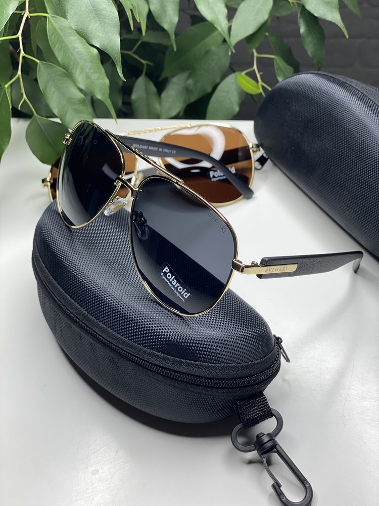 Мужские солнцезащитные очки BVLGARI AVIATOR Bulgari с поляризацией ХИТ