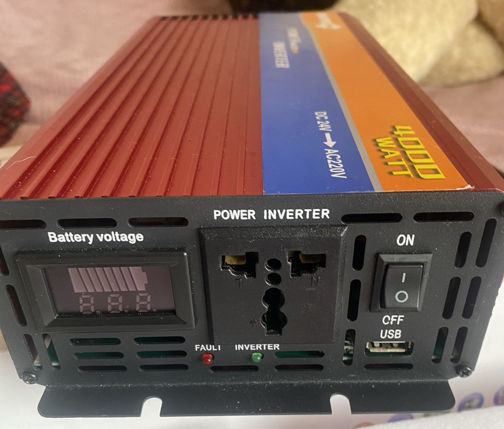 Перетворювач авто (інвертор) 24V-220V 4000W