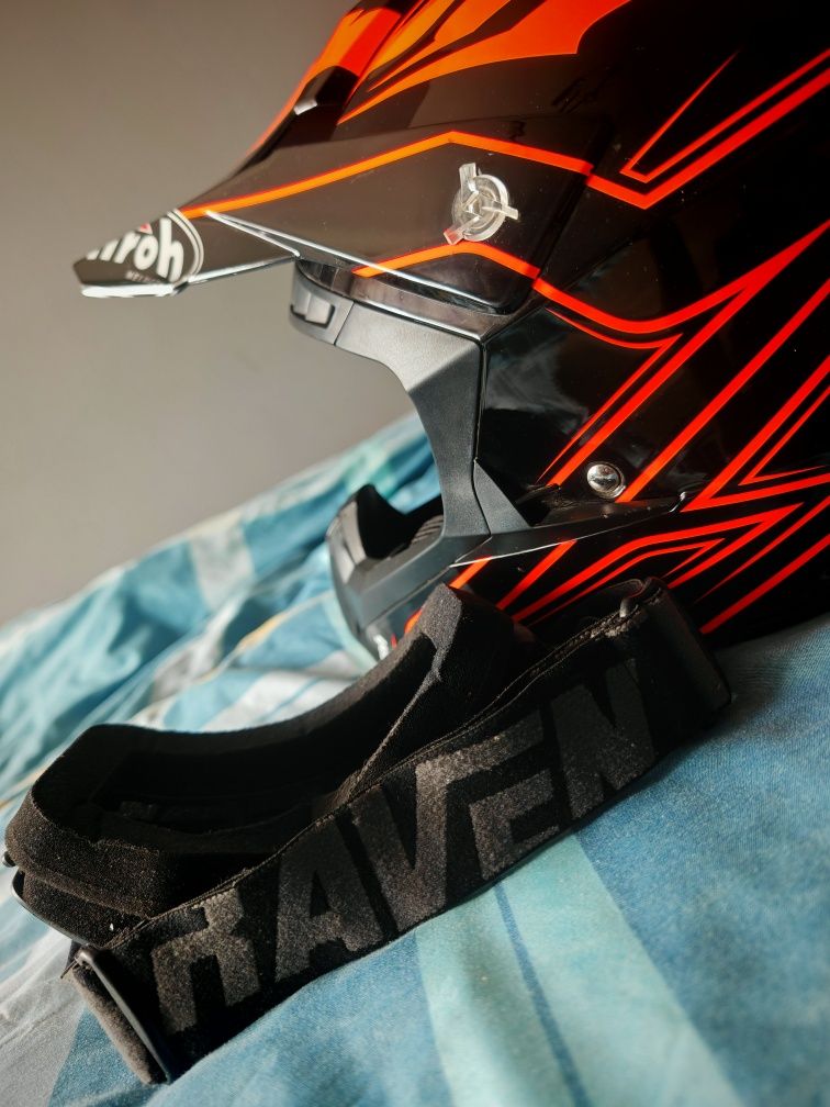 Kask Airoh M + gogle  cross enduro ktm bdb ls2
