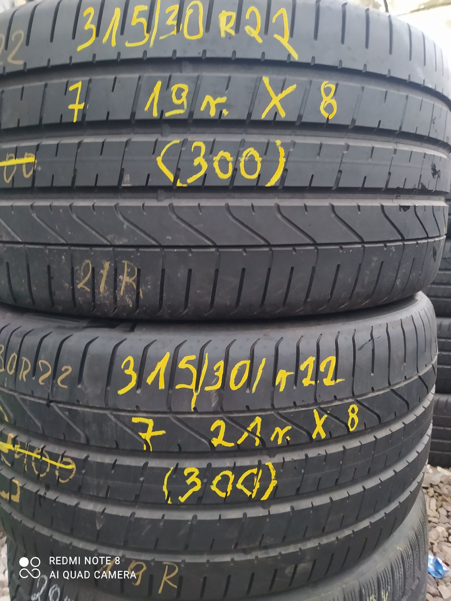 X8 315/30/22 szt 2 Pirelli PZERO