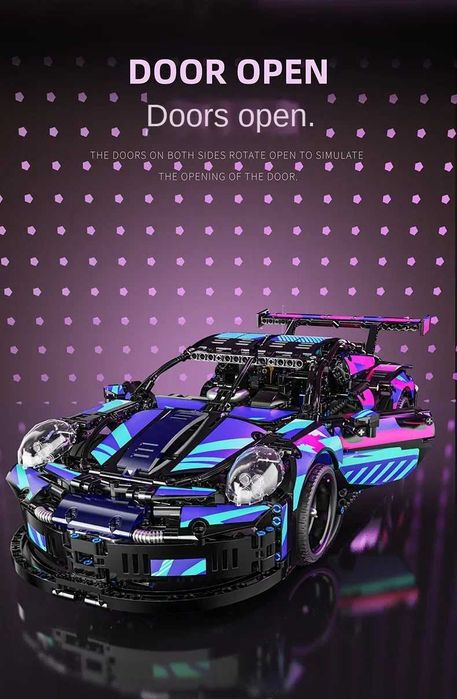 Klocki samochód porsche, jak lego technic