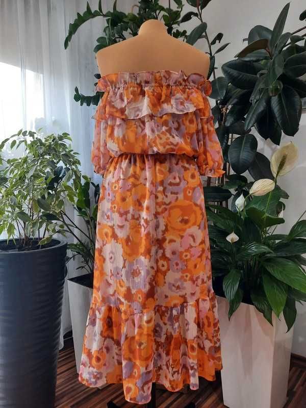 Sukienka hiszpanka w kwiatowy wzór - Azaka