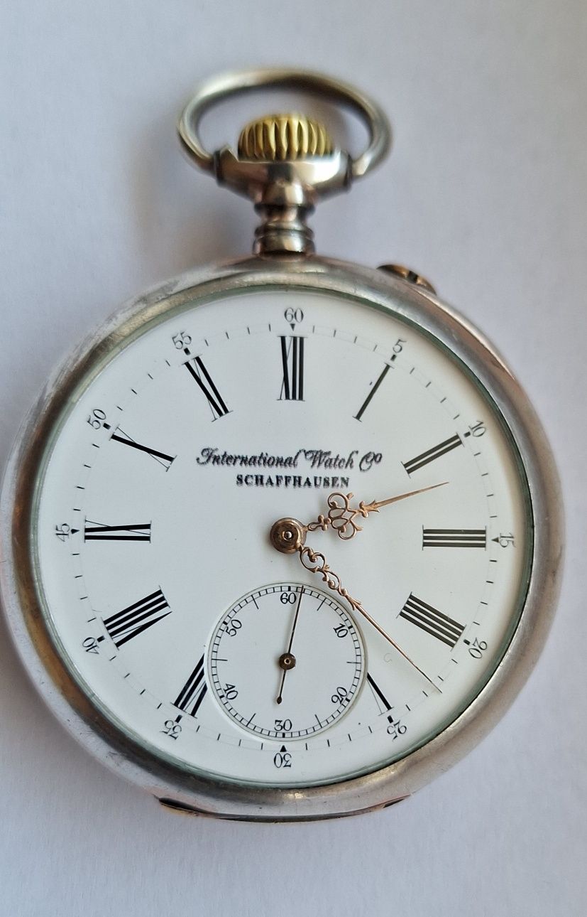 Zegarek Iwc schaffhausen kieszonkowy w srebrze