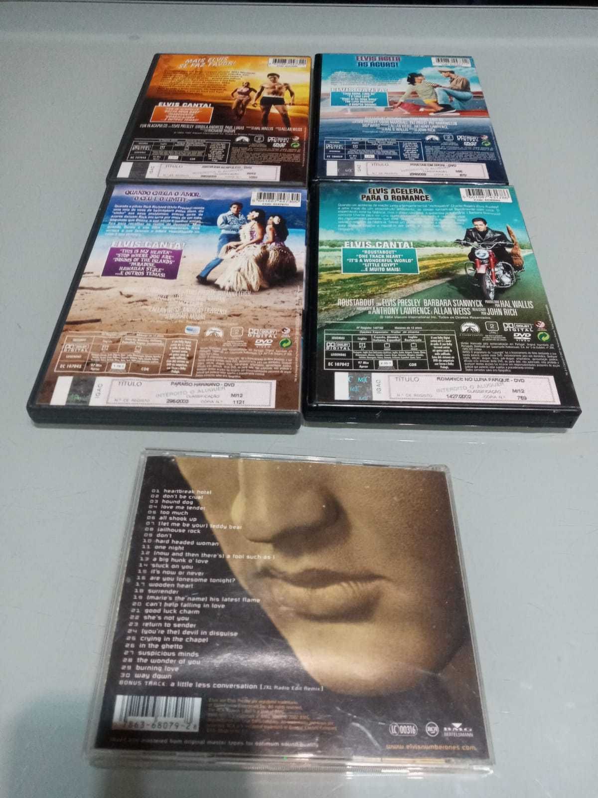 ELVIS 1 CD e 4 dvds em ótimo estado