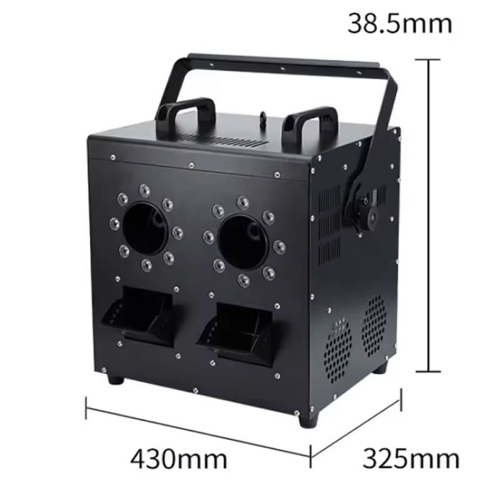 Maszyna do baniek z dymem Białe bańki mydlane LED wesele ślub dym