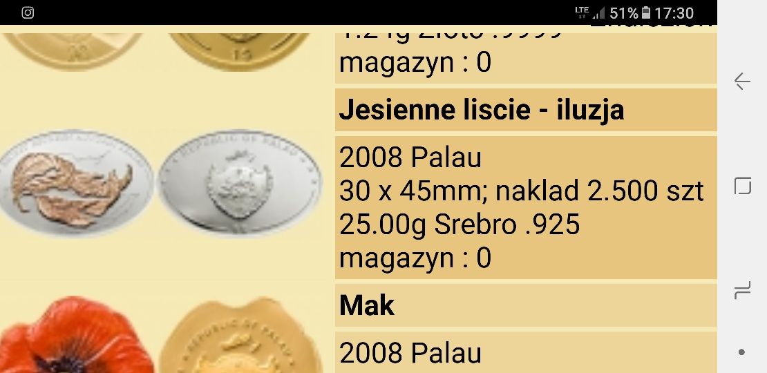 Numizmatyk - moneta 2008 Palau