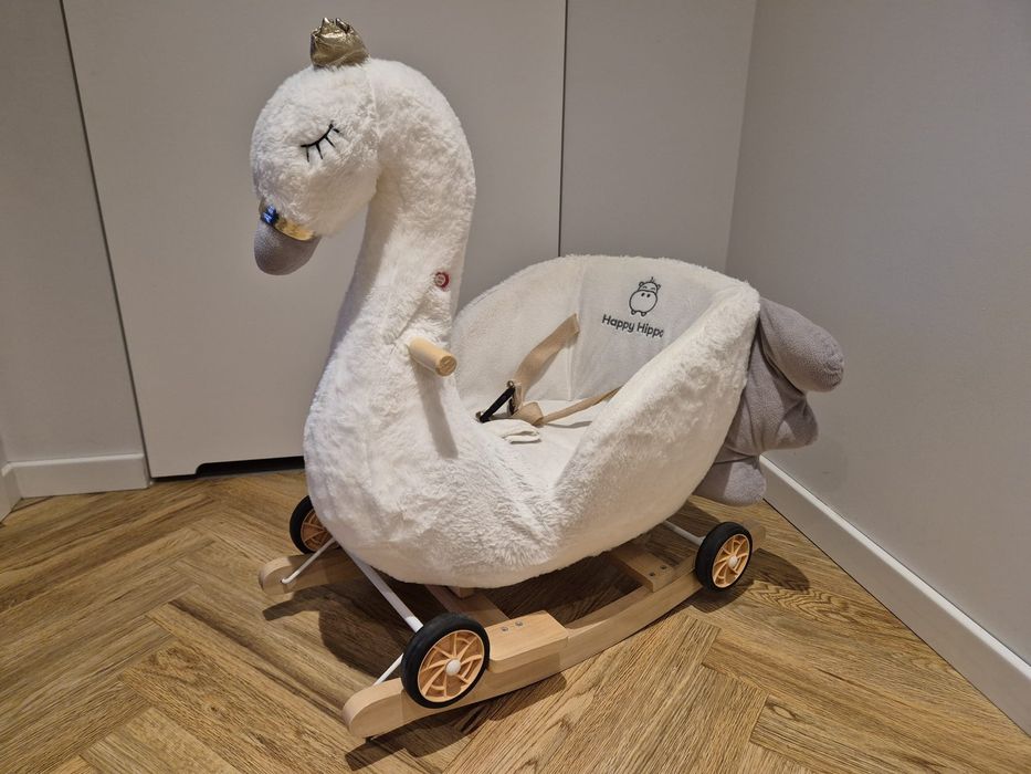 Jeździk happy hippo łabędz bujak