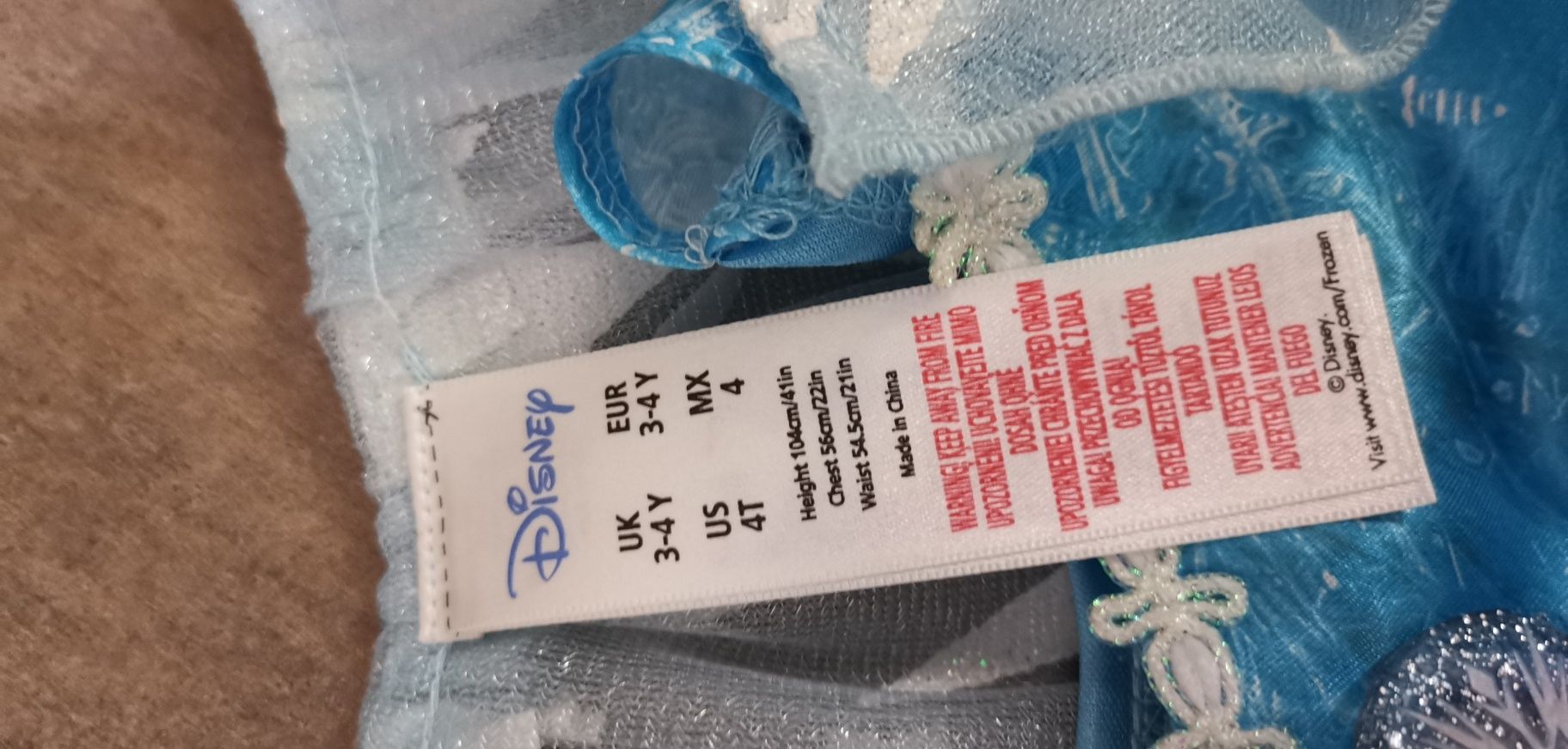 Sukienka Frozen Kraina Lodu Disney 104cm 3-4 lata PIĘKNA plus gratisy!