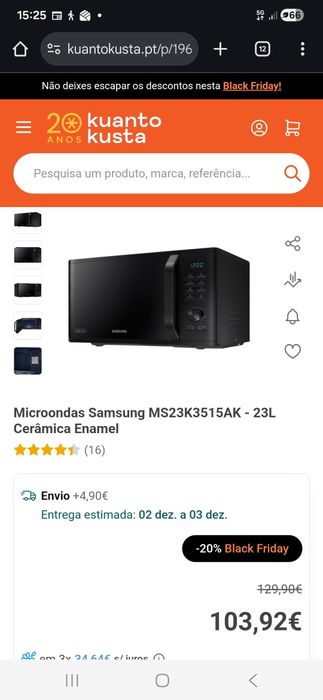 Micro-ondas samsung 23L