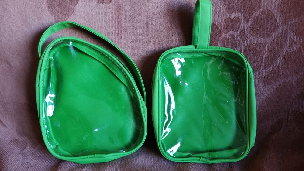 Kosmetyczki 2 sztuki zielone