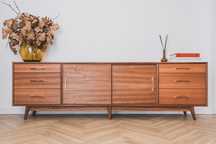 Sideboard Nåde MAHOŃ szafka rtv komoda mid-century modern duński styl