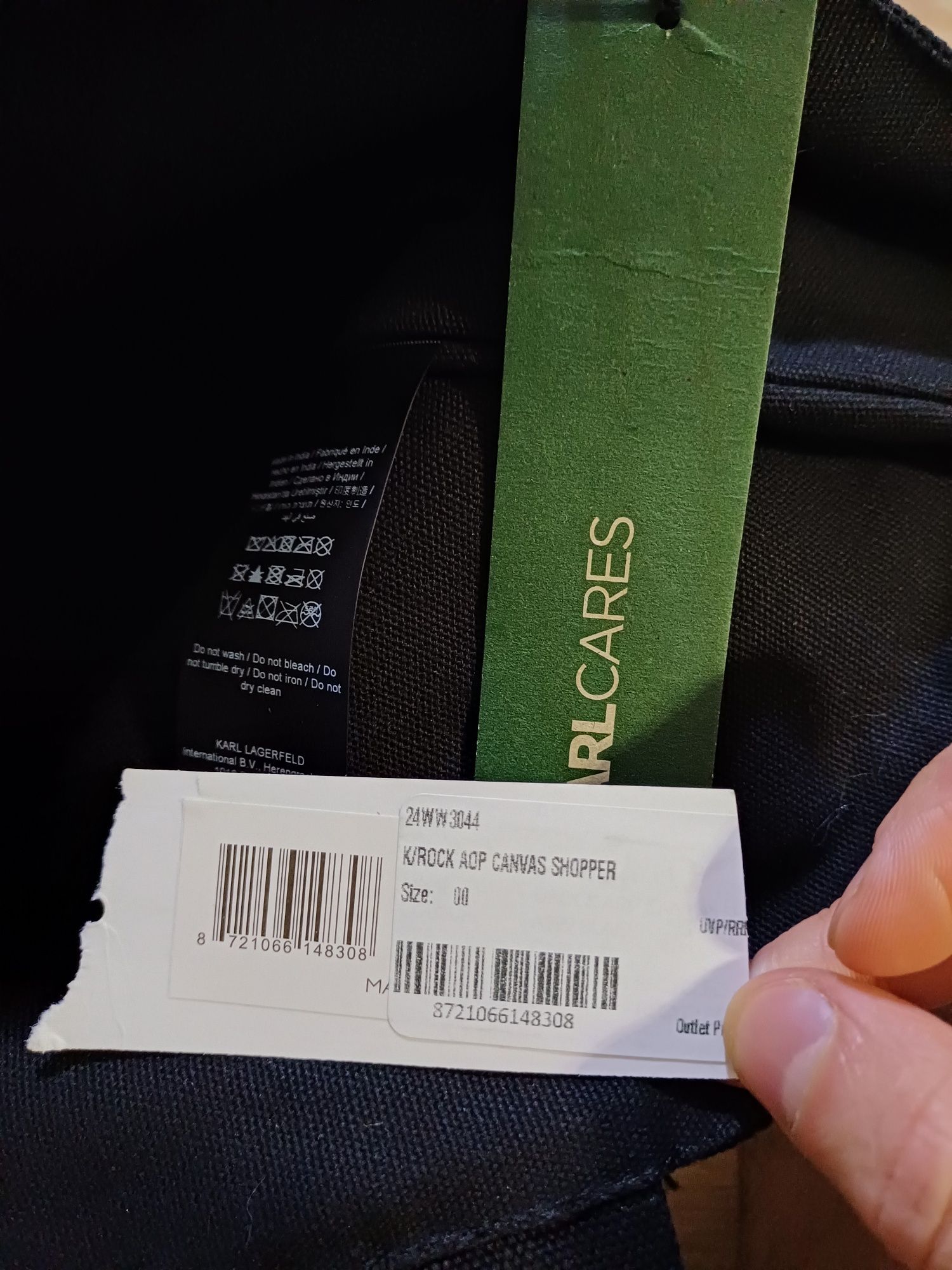 Torebka szoperka Karl Lagerfeld canvas shopper