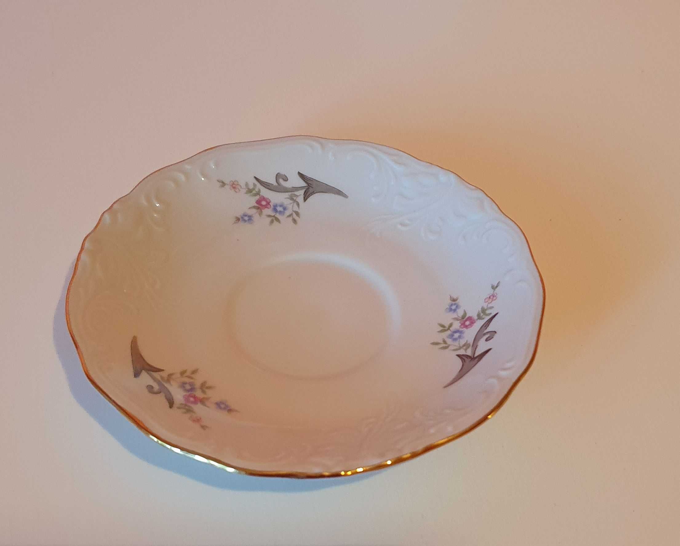 porcelana Wałbrzych - zestaw na 11 osób - PRL, vintage
