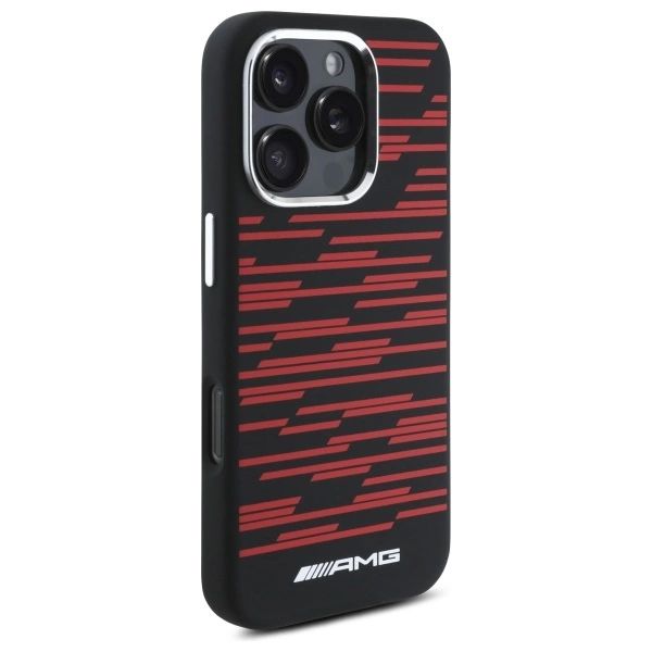 Etui AMG Silicone Graphics MagSafe na iPhone 16 Pro Max - czarne