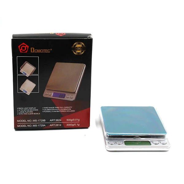 Электронные весы Domotec MS 1729B 500g/0.01 для взвешивания с дисплеем