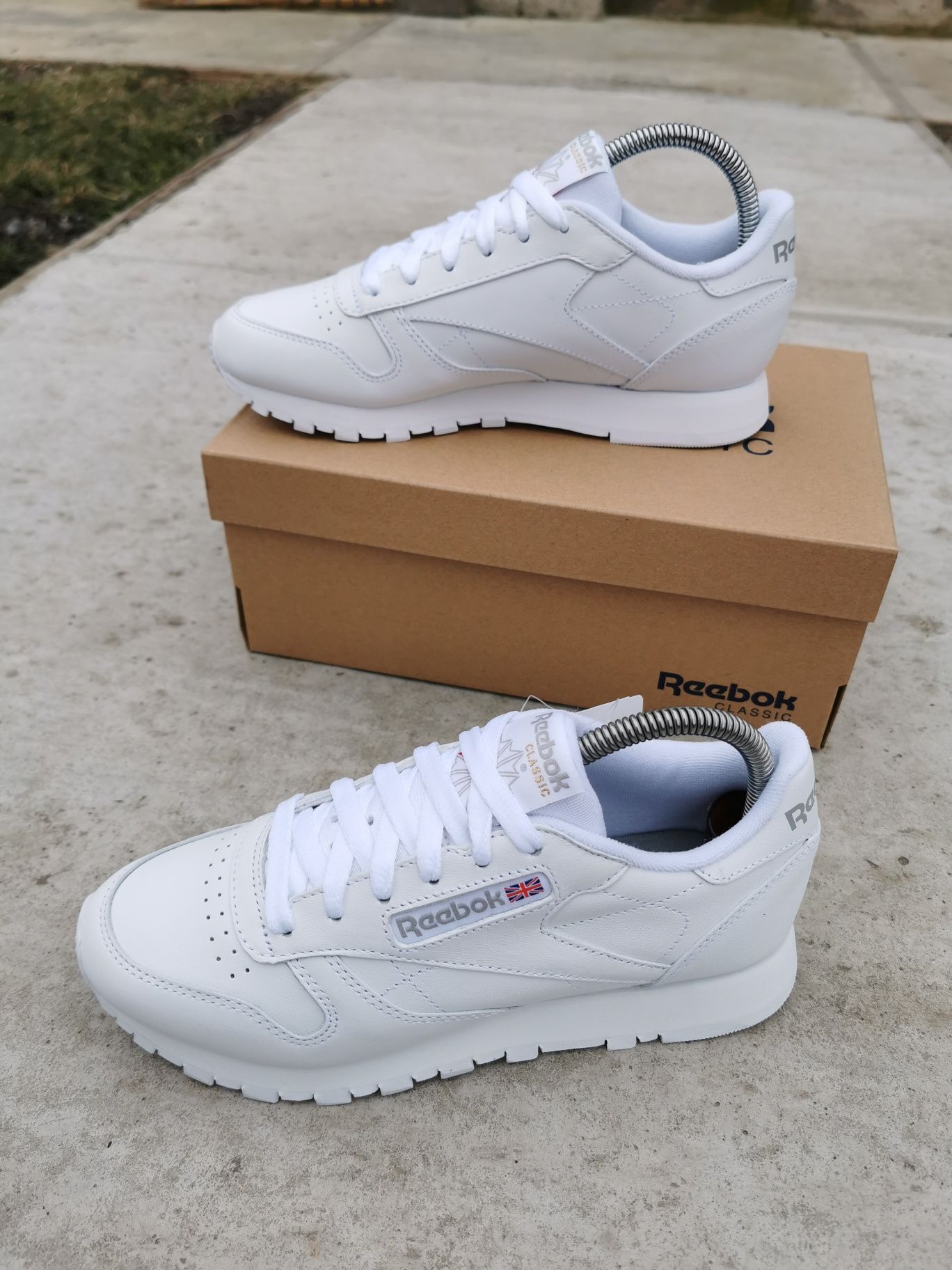 Кроссовки Reebok Classic Leather W 2232 Оригинал белые кожаные