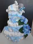 Spersonalizowany TORT z pieluch baby shower / chrzciny / narodziny