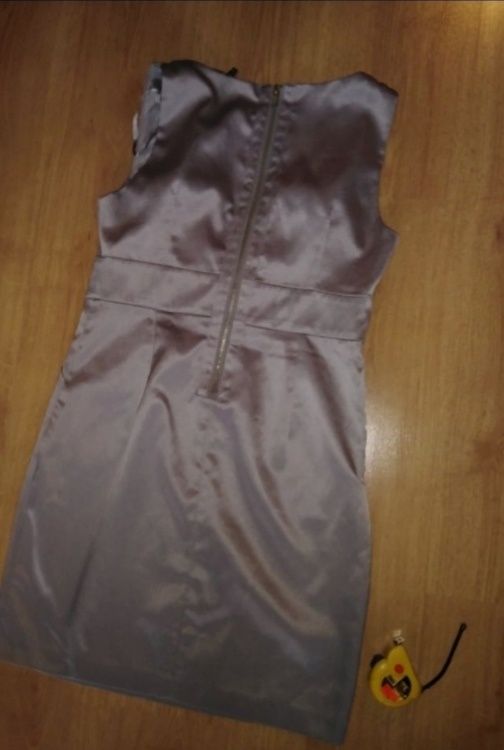 Srebrna szara sukienka Dunnes 40 12 wizytowa elegancka święta komunia
