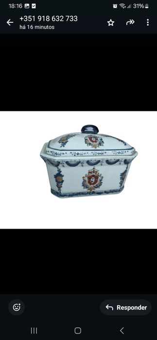 Terrina / Caixa com tampa Porcelana com brasão
Aceita ofertas