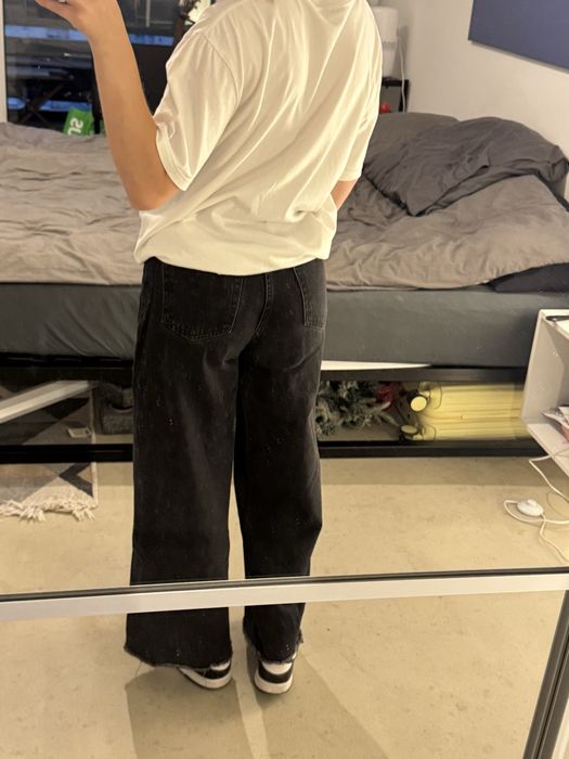 Чорні жіночі джинси палаццо