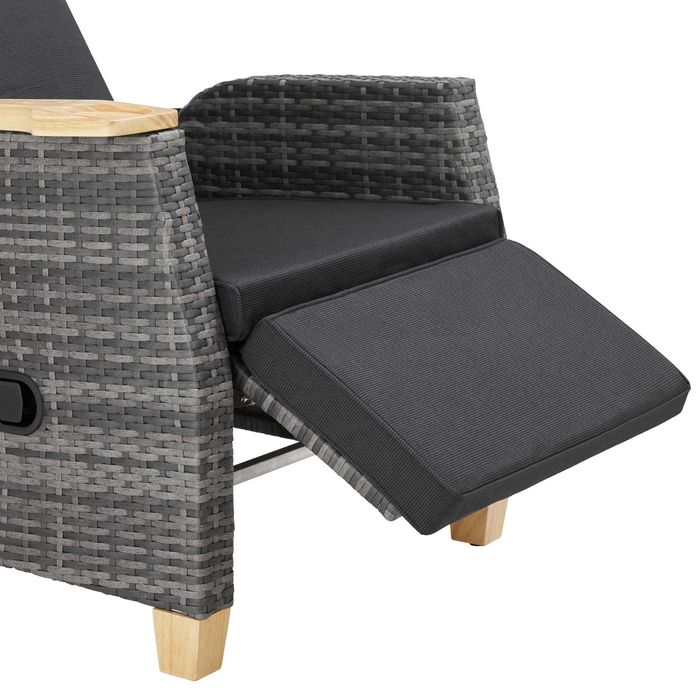 Fotel rattanowy Pescara szary OUTLET