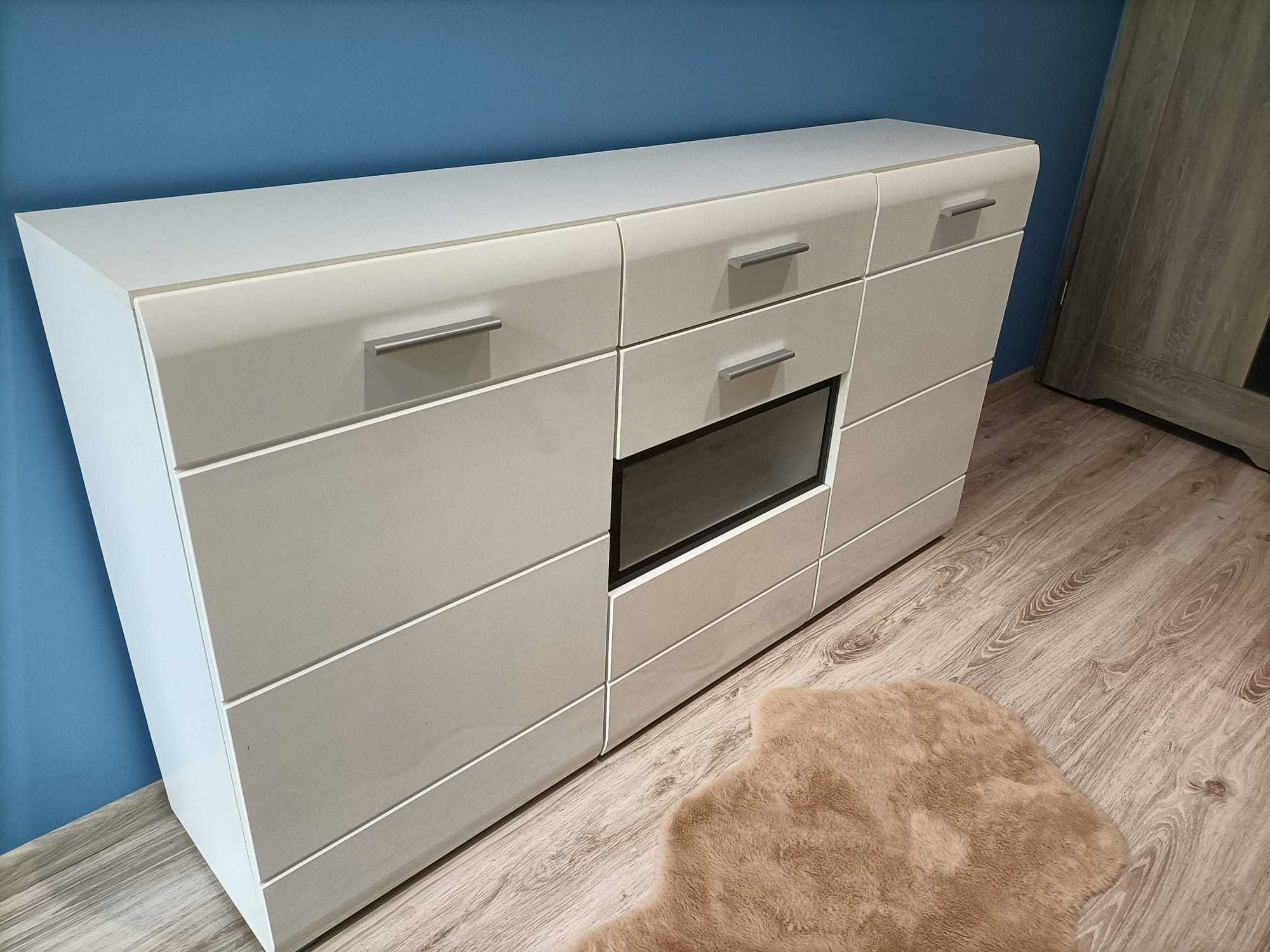 Komoda Biały Połysk x2