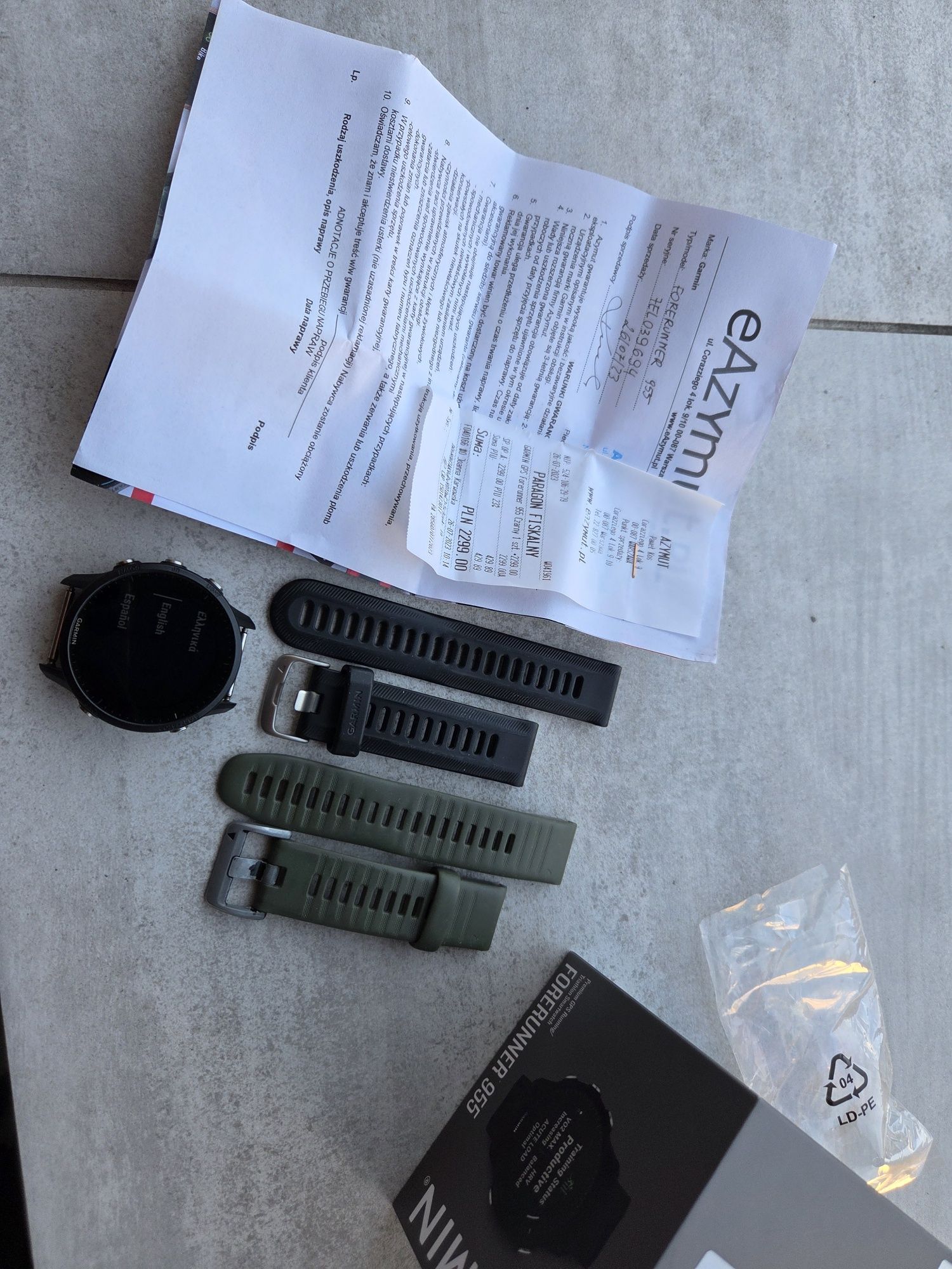 Garmin forerunner 955 - rok gwarancji