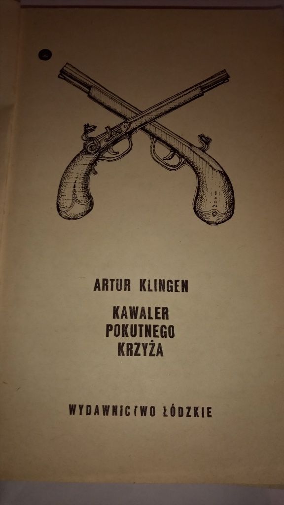 Kawaler pokutnego krzyża"Artur Klingen