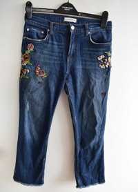 Zara women spodnie jeansy dzwony premium 36 s wysoki stan