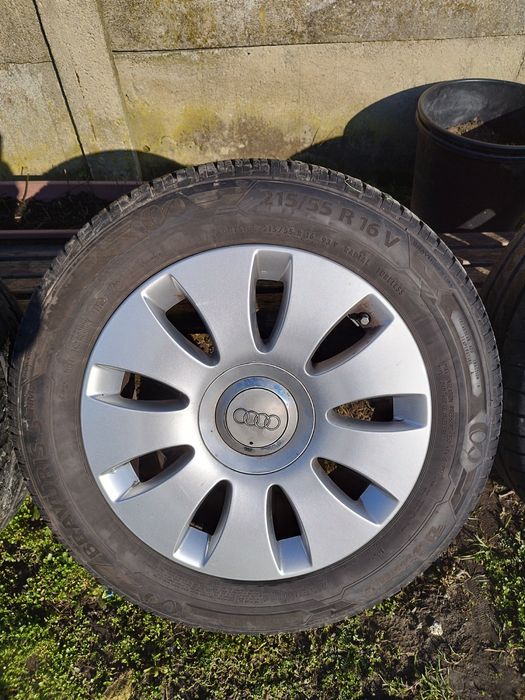 Felgi Aluminiowe AUDI R16 - 5x112 - 57.1 + opony letnie 215/55
