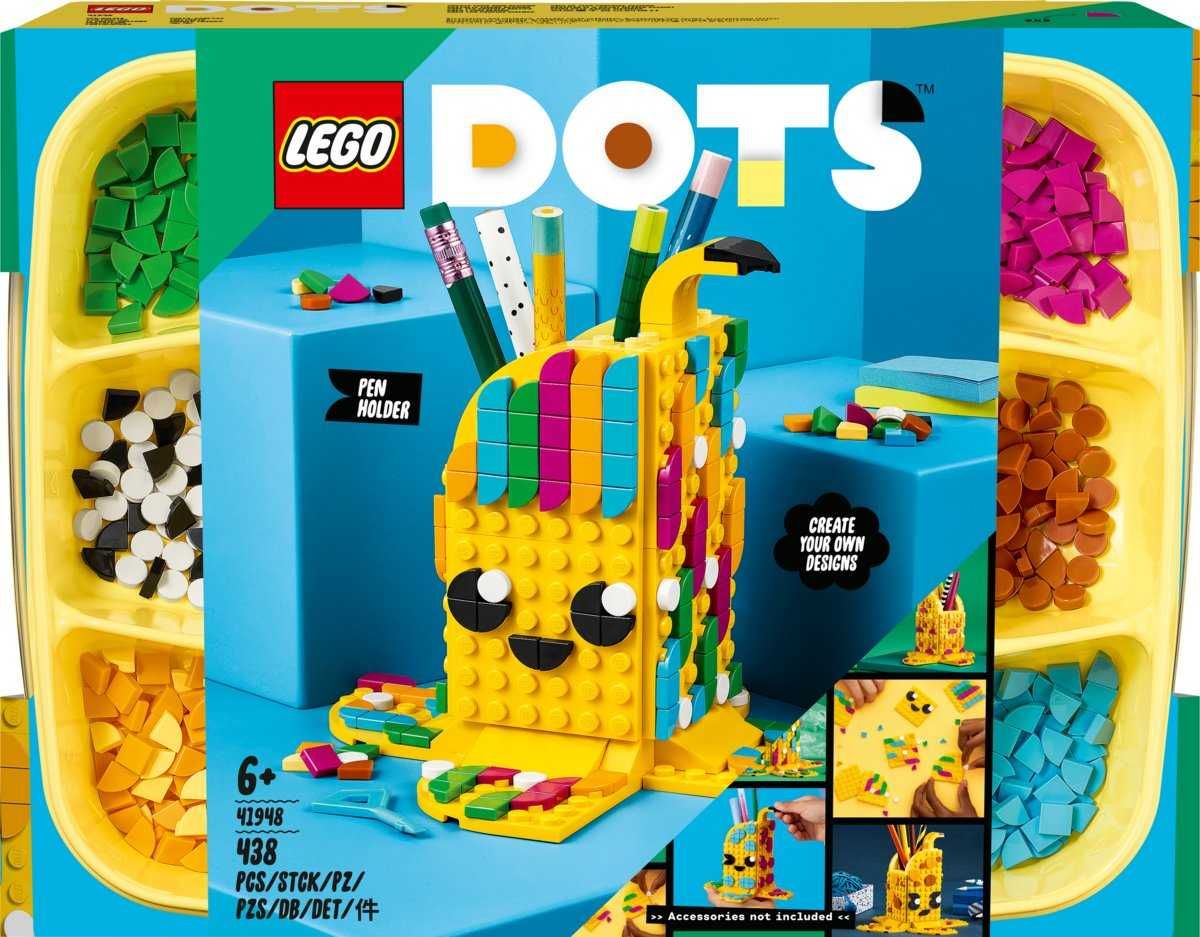 LEGO DOTS 41948 Uroczy banan — pojemnik na długopisy - 438 elementów