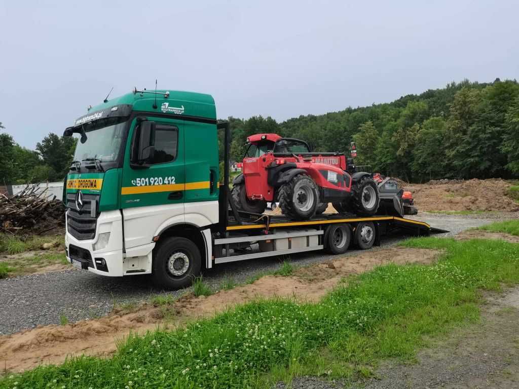 Transport maszyn, laweta niskopodwoziowa, przerzuty maszyn podczołgówa