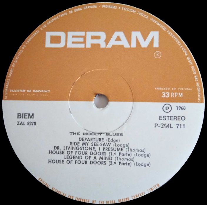 Moody Blues	- - - - -	In Search Of The Lost Chord	- - - - -	LP