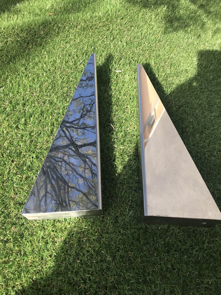 2 Suportes de inox para parteleira