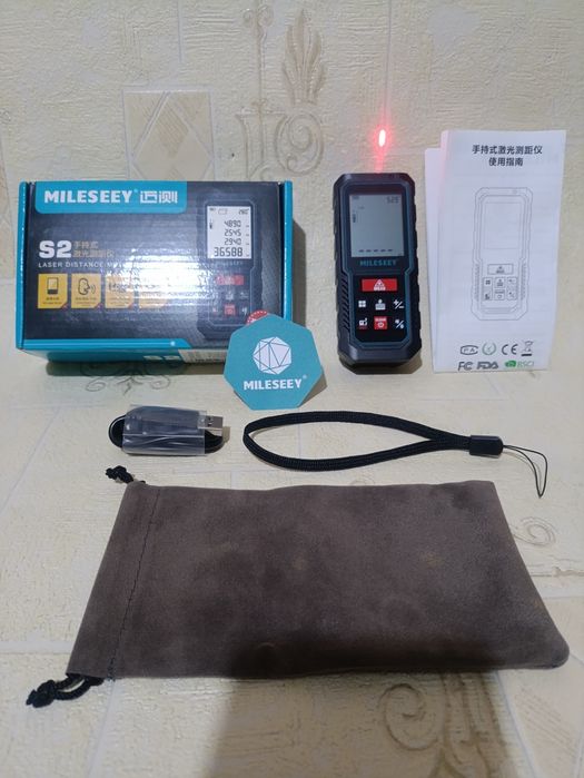 Профессиональный, лазерный дальномер - Mileseey S2 на 120 м