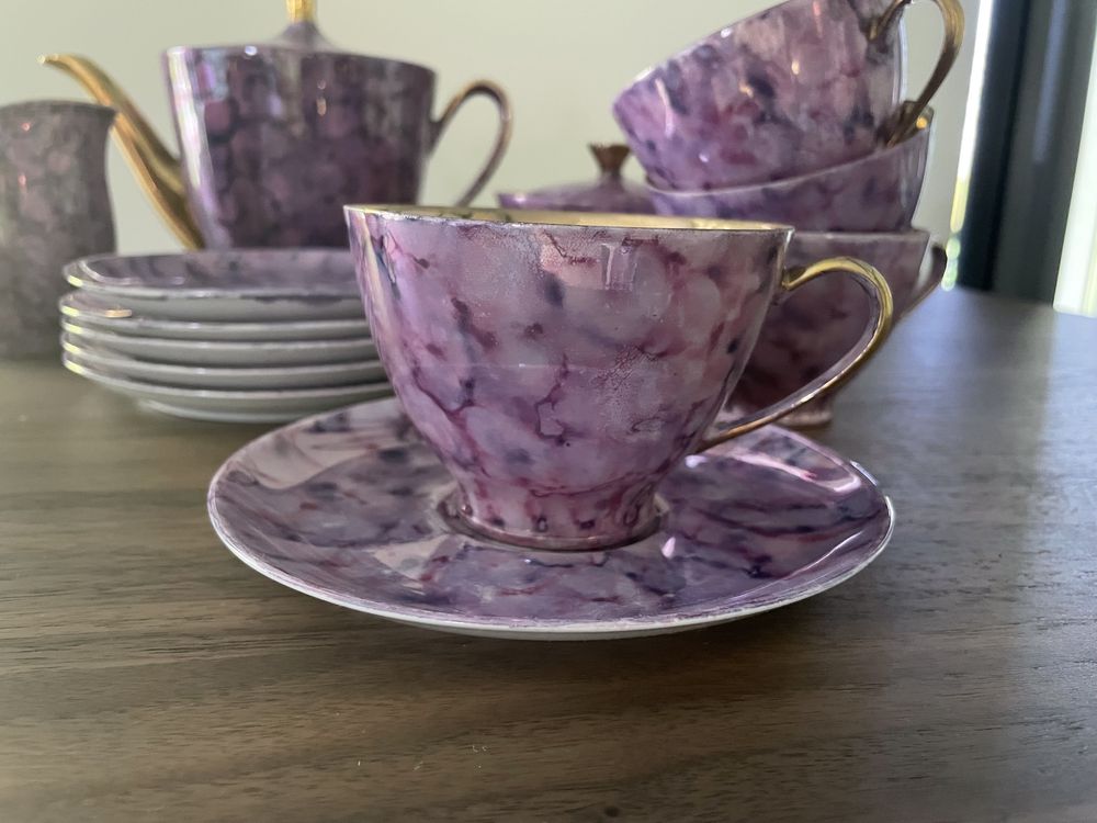 Serwis herbaciany kawowy porcelana Chodzież PRL