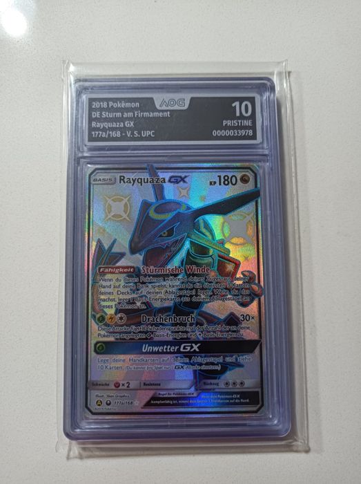 Pokemon Rayquaza full art GX graded