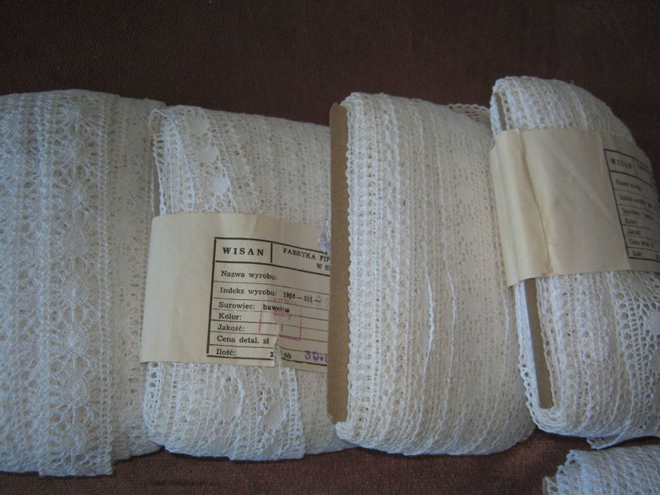 koronka, wstawka bawełniana - biała - szer.3cm - /D44/