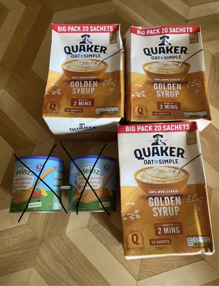 Английские детские каши Quaker Heinz