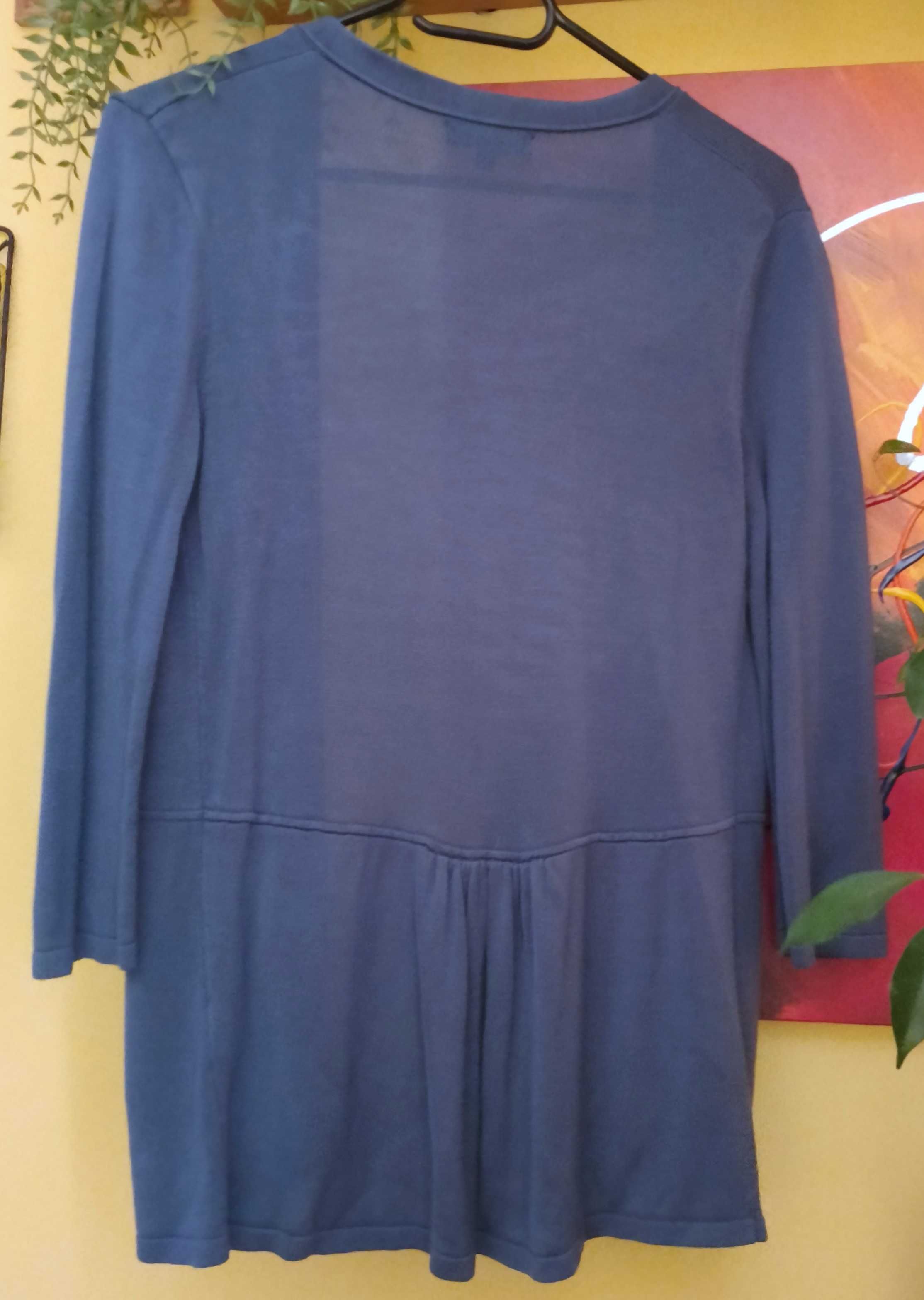 nowy sweter 34/36 XS S kardigan narzutka niebieski