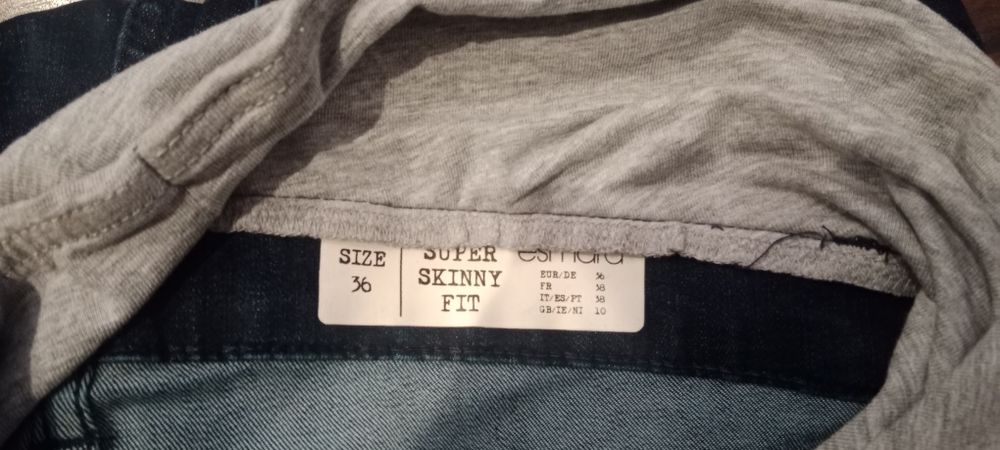 Spodnie ciążowe jeansowe rozm. 36.