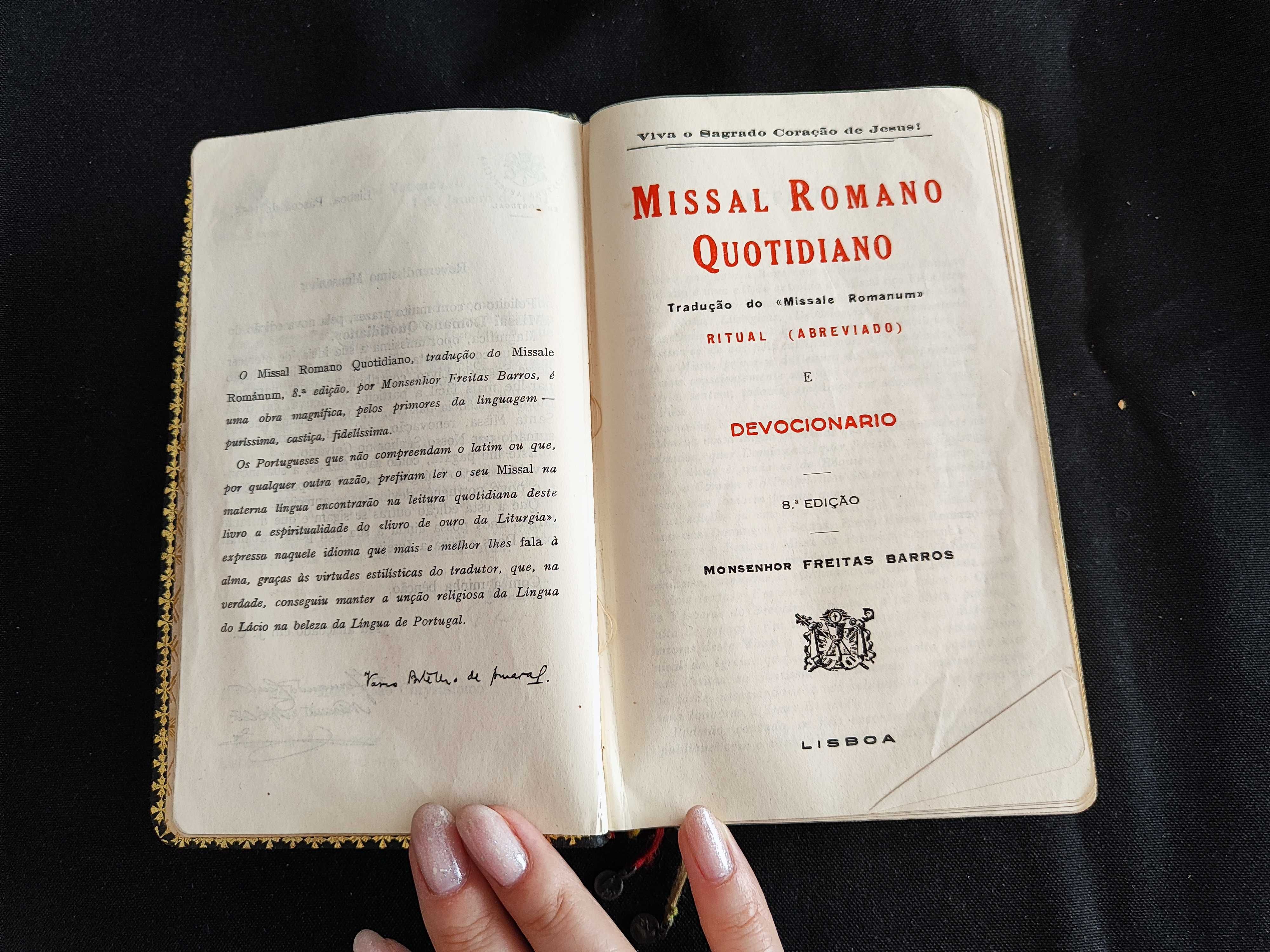 Missal e devocionário romano dos domingos de festa  1956 (3exemplares]
