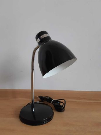 Czarno-srebrna lampka biurkowa