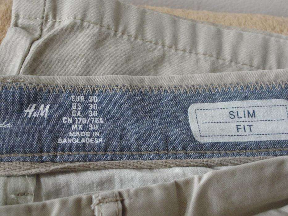 Calças Beges H&M SLIM/FIT como novas